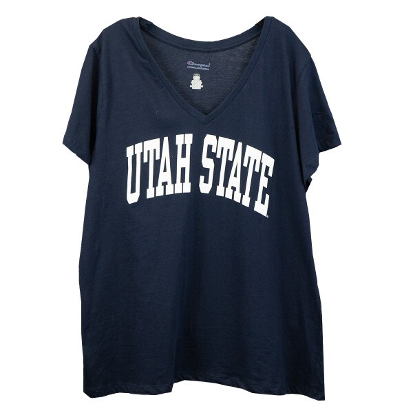 Women's Champion Utah State Big & Tall V-Neck T-Shirt